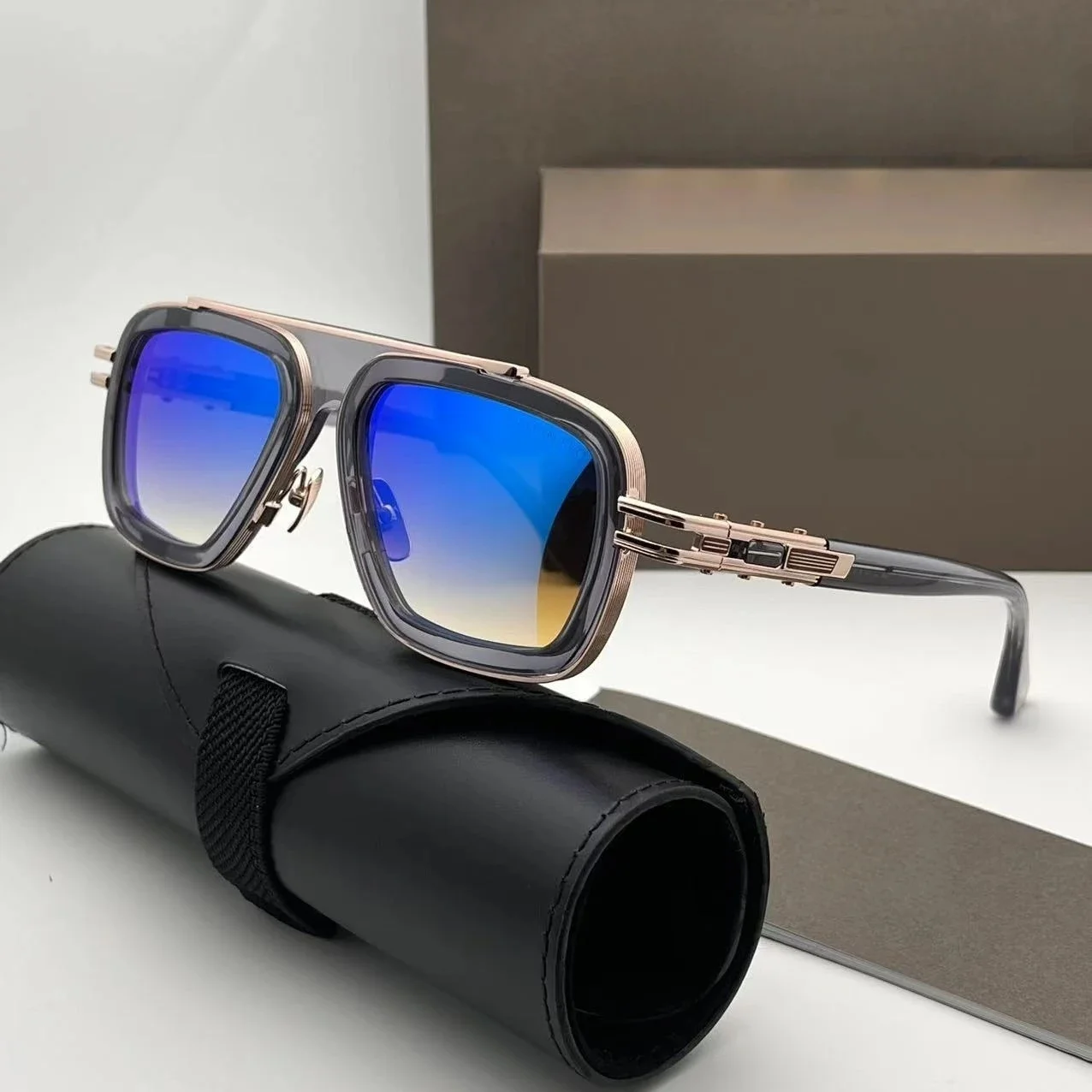 ADITA LXN EVO Top Hoge Kwaliteit Zonnebrillen voor Heren Titanium Stijl Modieus Design Zonnebrillen voor Dames met doos - afbeelding 2
