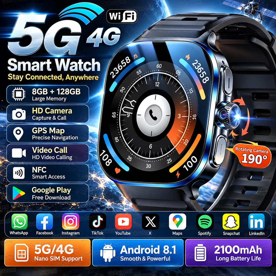 Photography Lighting Gel - Neue Original 5G SIM-Karten-Smartwatch 8+128GB Speicher