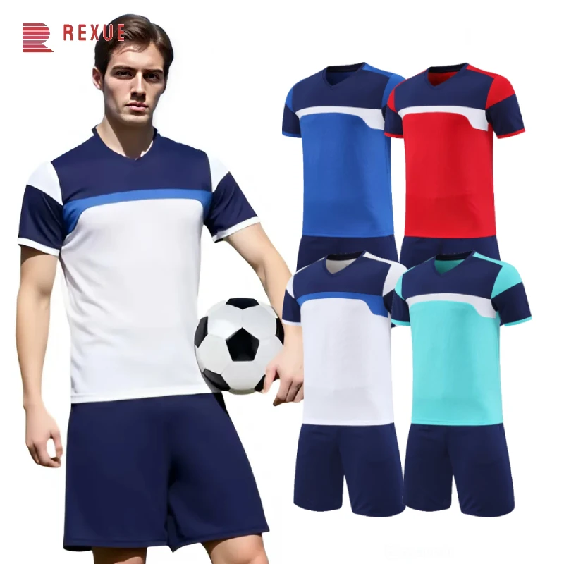 

S-4XL Soccer Jersey for Men Kids 24/25 New in 2 Piece Shirt & Shorts Sportswear Male Football Uniform Custom Futsal Jersey