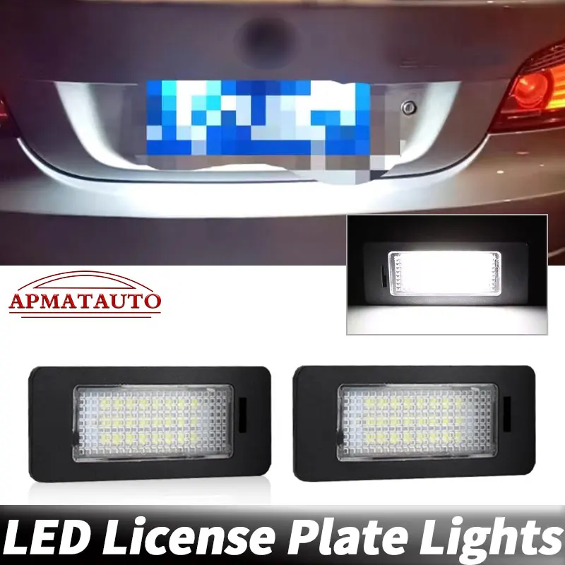 2X License Plate Light White No Error For BMW E39 E60 Led Number License Plate Light for BMW E90 E91 E92 E61 E70 E71 Accessories