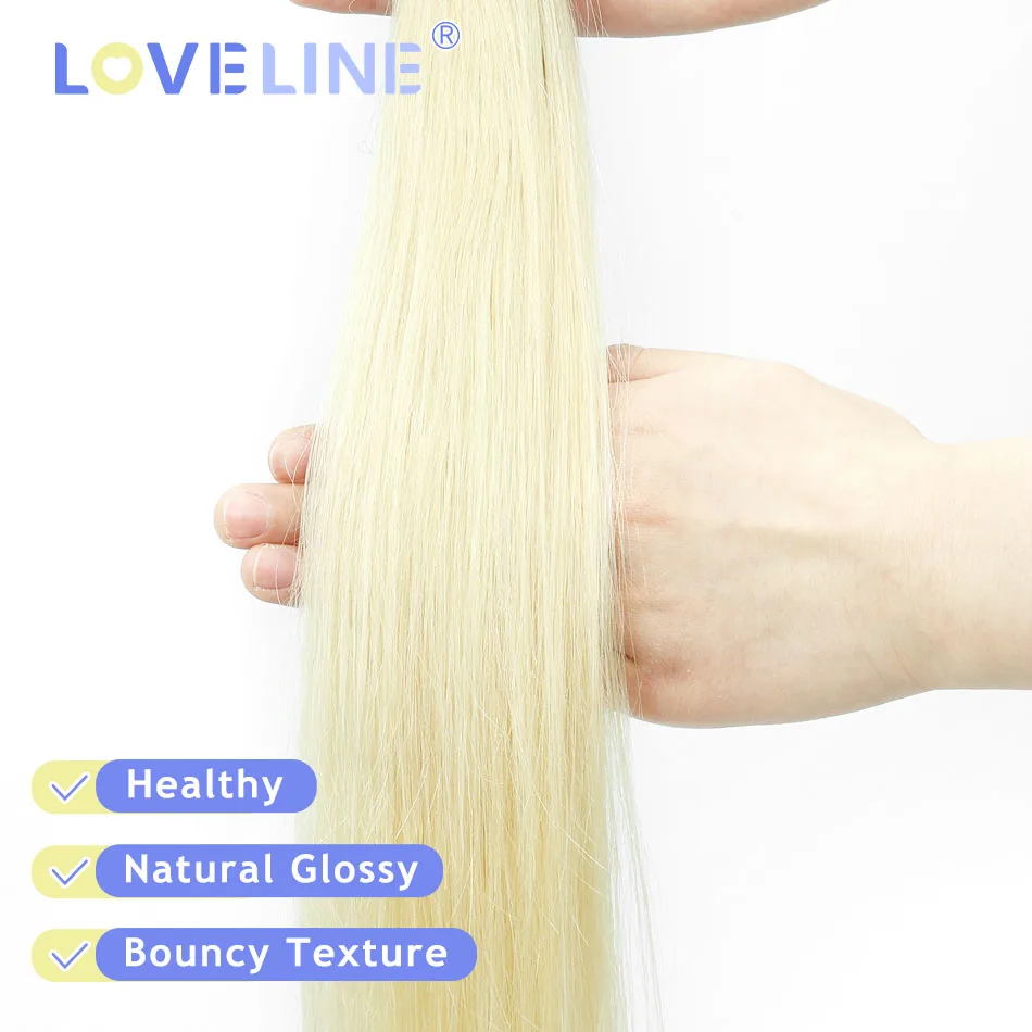 LOVELINE HAIR Dritto Nano Anello Estensioni Dei Capelli Vergini Remy Nano Punta 14-24 pollici 1 g/filo Micro Bead Fusion Hair