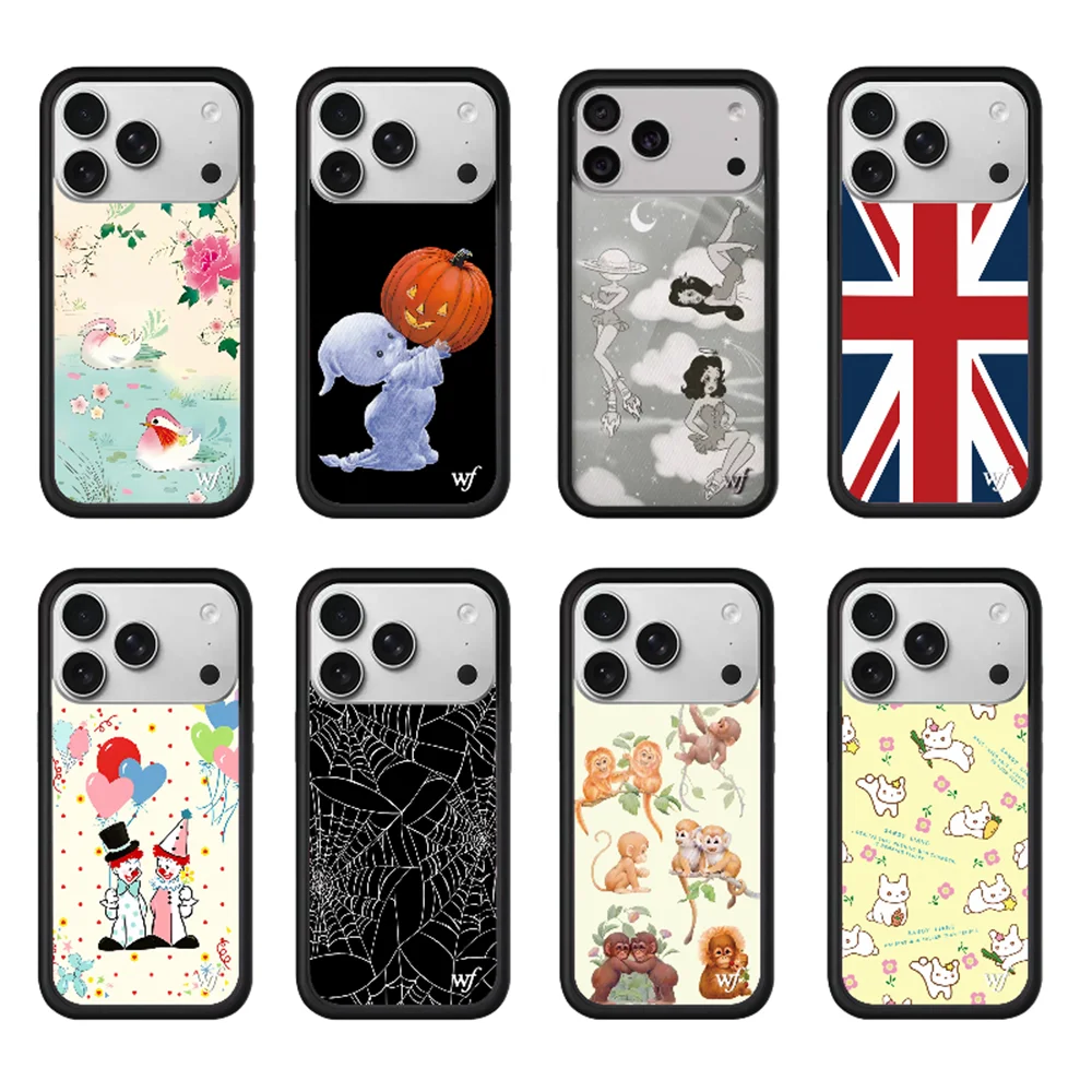 New Wildflower INS Strawberry Polka Dot Phone Case for 17 Pro 12 15 14 13 16 Pro Max 15 Plus 17 3D WF Cute Girls Protective case