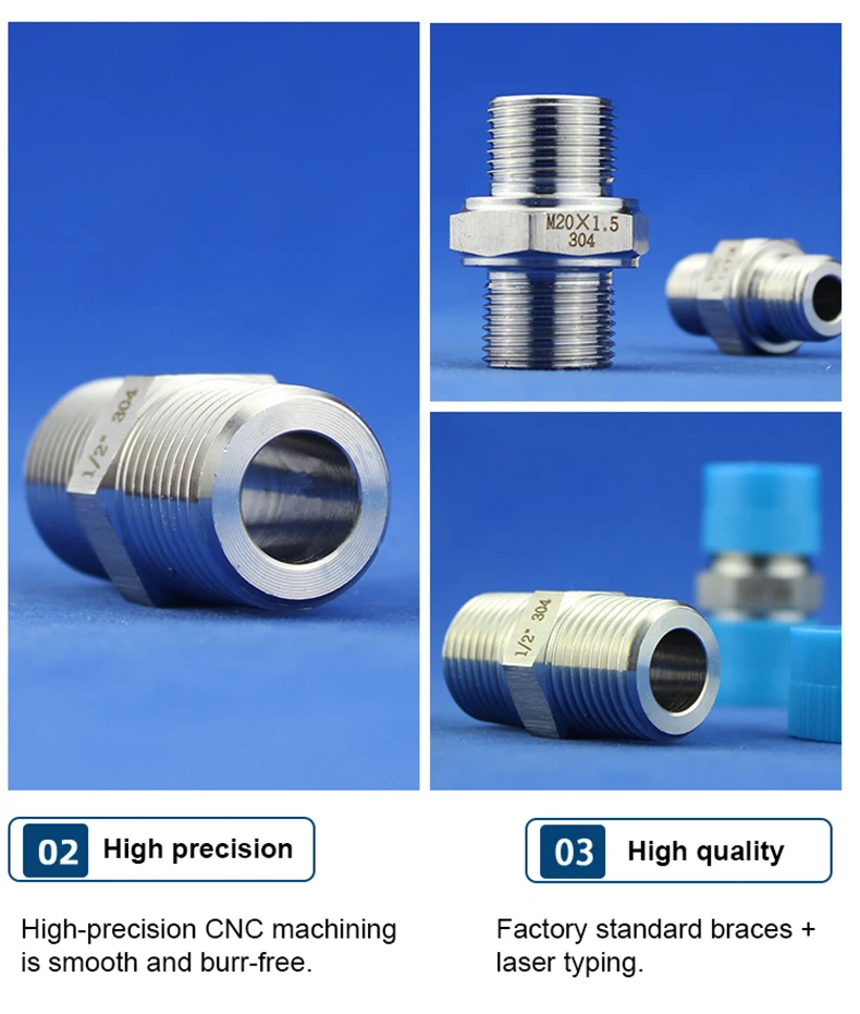 Hochdruck-Sechskantnippelanschluss aus Edelstahl, 250 bar, 1/8 Zoll, 1/4 Zoll, 1/2 Zoll, 3/4 Zoll, 1 Zoll, Adapteranschluss, Reduzierung der Sechskantbuchse – Detail 5