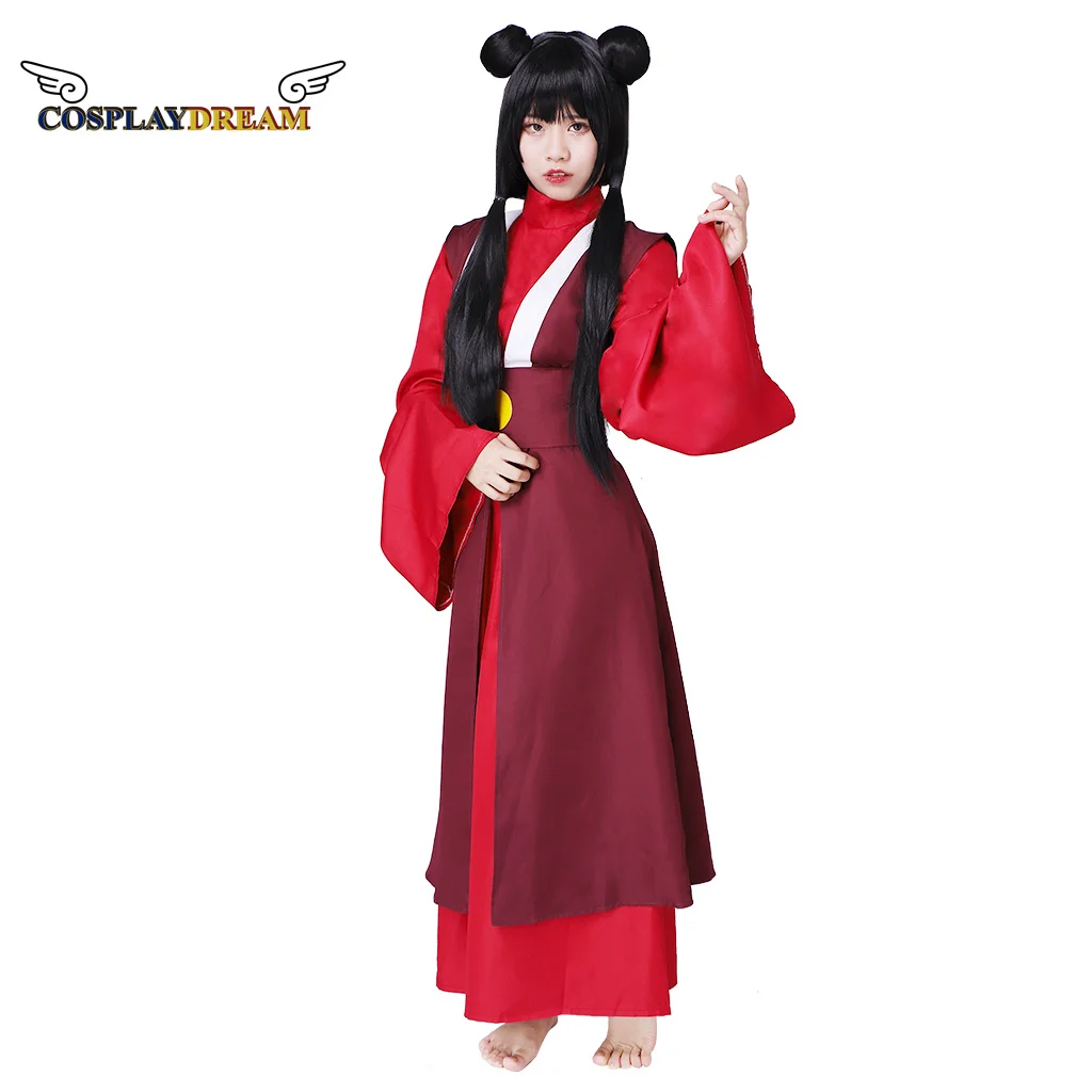 Avatar Mai Cosplay Kostüm für Erwachsene Frauen Rotes Kampfanzug-Kleid Halloween Karneval Party Outfit