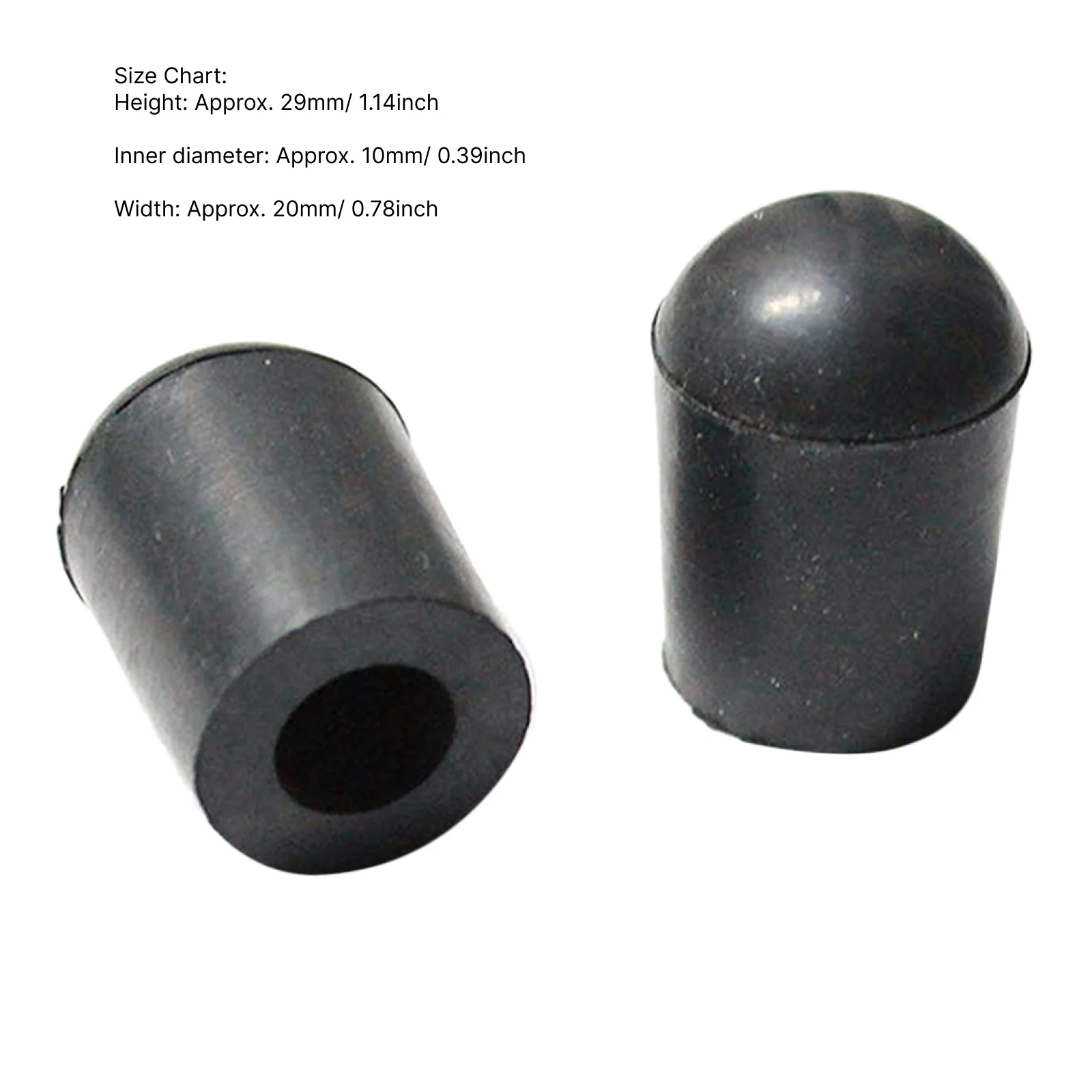 2Pcs 블랙 10mm 고무 엔드핀 스토퍼 업라이트 베이스 첼로 현악기 액세서리용 내구성 있는 미끄럼 방지 엔드 핀 팁