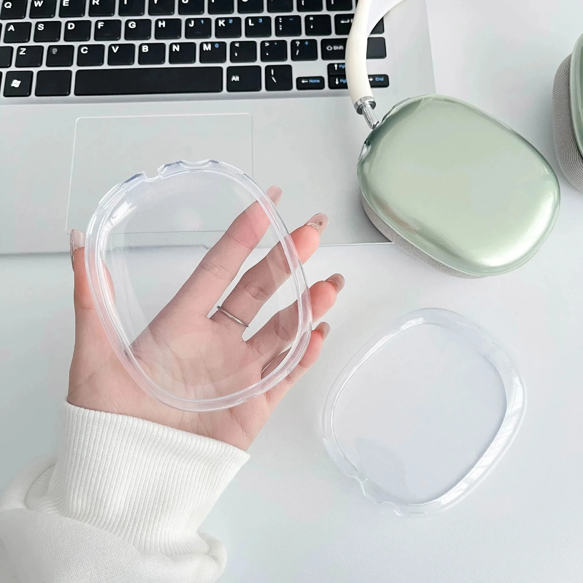 Pour AirPods Max étui Transparent souple TPU anti-rayures housse de protection pour Apple AirPods Max accessoires pour écouteurs