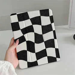 Cute Checkerboard Case For Apple iPad Air 2024 11 inch 2025 Air5/4 10.9 iPad 10/5/6/7/8/9 9.7 10.2/10.5'' mini 6/5 Tablet Cases
