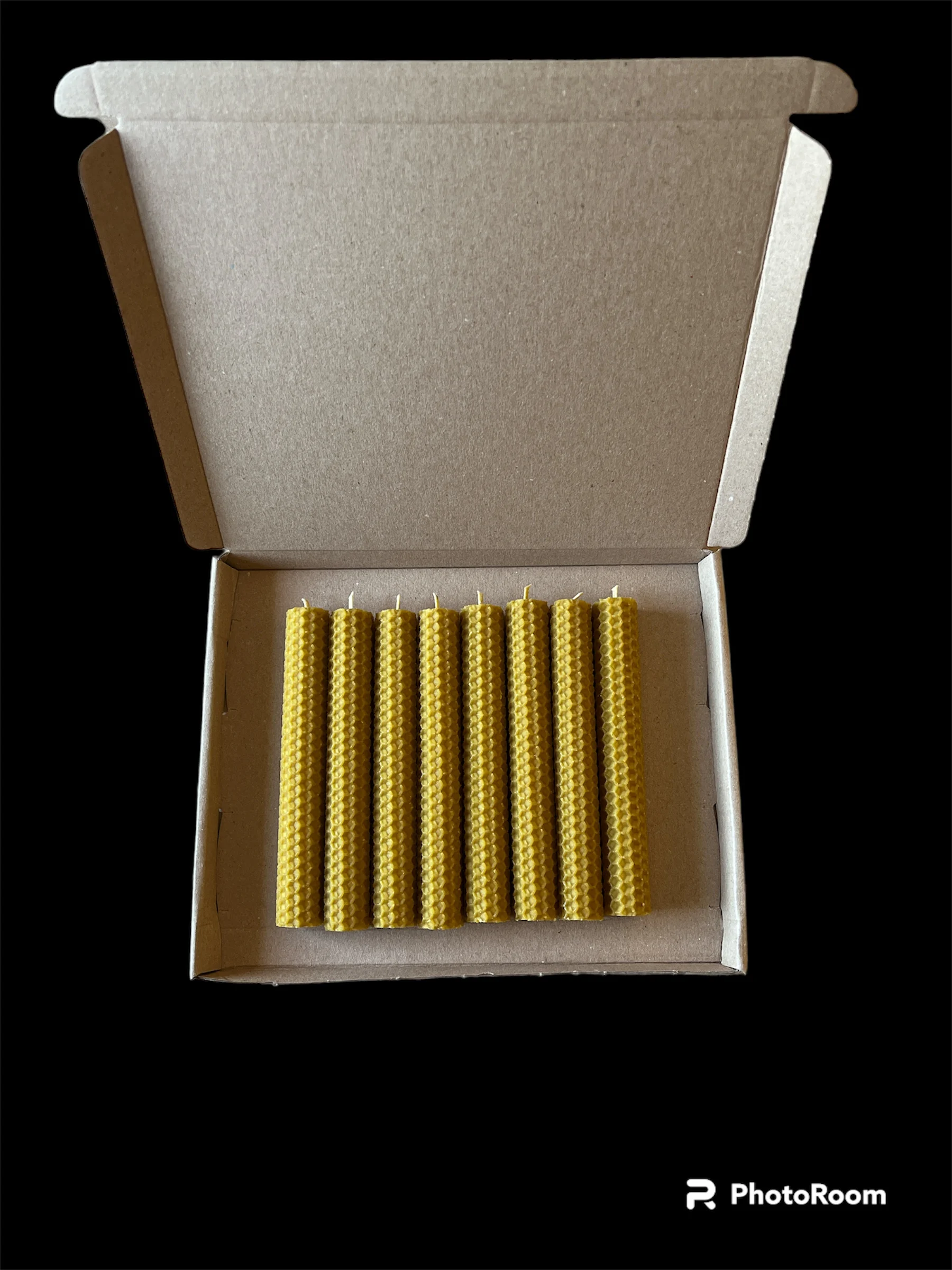 8 Uni natural candles 100% candles beeswax 14cm x 2cm honey candles