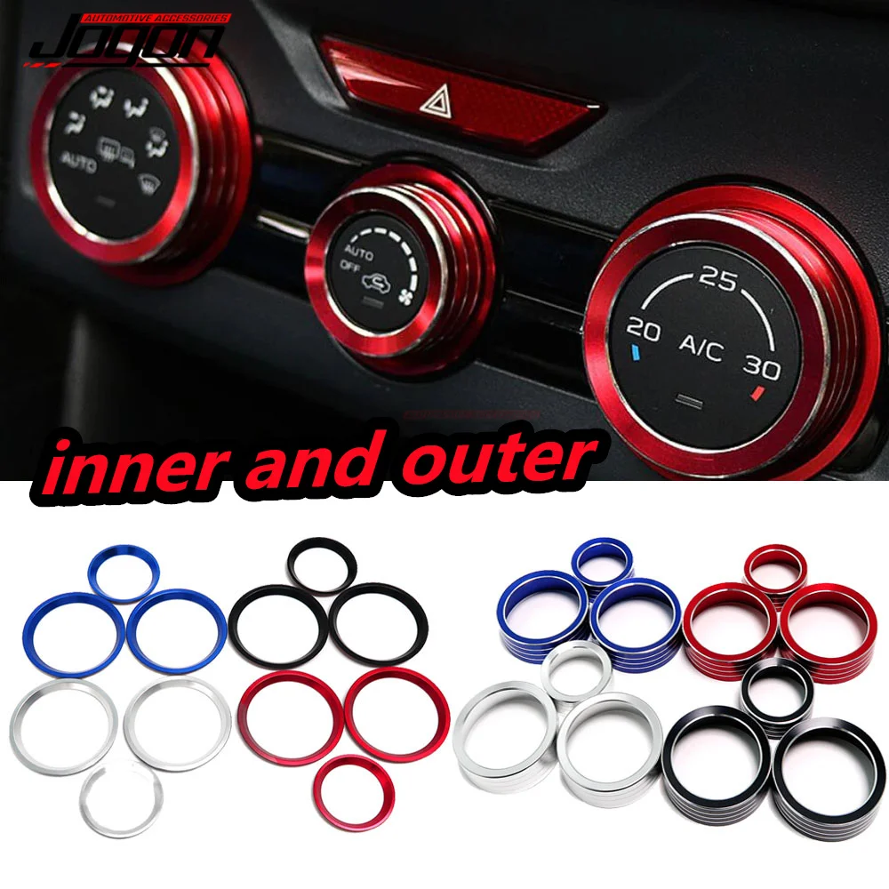 For Subaru XV Forester SK Outback Legacy Impreza Auto Accessories Air Conditioning Volume Control Knob Ring Car styling Panel