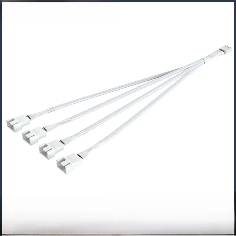TEUCER 4Pin PWM Kabel adaptera wentylatora 1 do 1/2/3/4 Rozdzielacz wentylatora chłodnicy procesora komputera Przedłużacz wentylatora obudowy komputera PC — zdjęcie 2