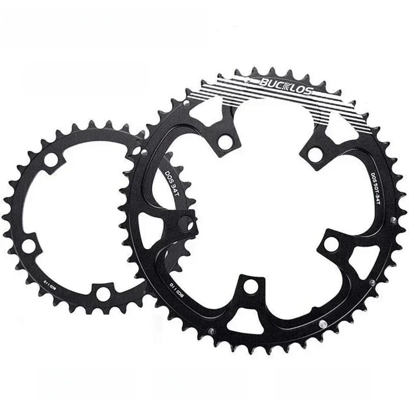 AliExpress BUCKLOS 5 Bolts 110BCD Road Bike Chainring Lightweight Bicycle Crown 50-34T 52-36T 53-39T for Shimano Sram Crankset