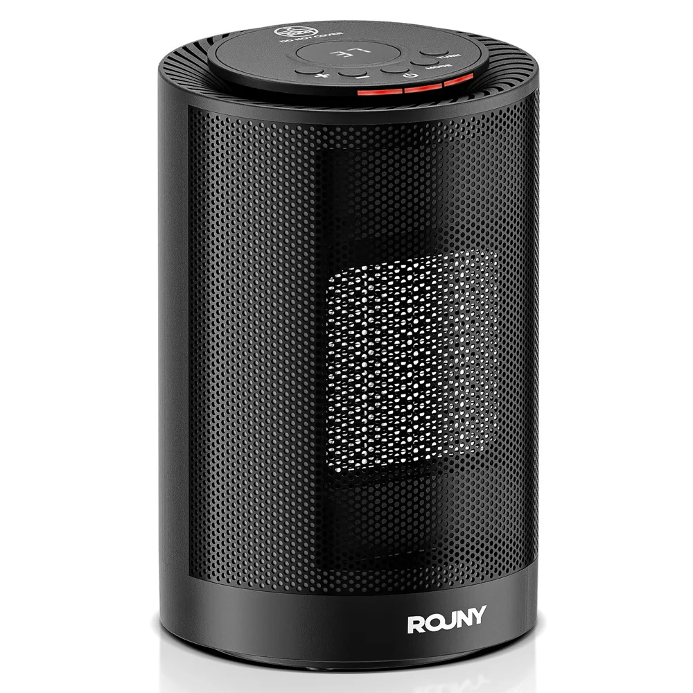 Przenośny grzejnik ceramiczny PTC o mocy 1200 W, 80 ° Oscylacyjny grzejnik biurkowy z wentylatorem, szybkie i ciche ogrzewanie w 1 sekundę do użytku w sypialni, biurze i w pomieszczeniach. — 2