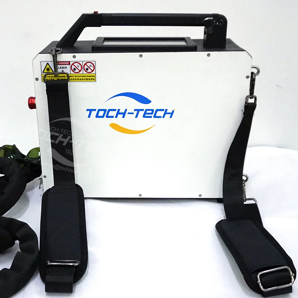 Tochtech 50W 100W Clean Rust Handheld Fiber Laser Cleaning Machine Pulse for Metal Portable Backpack