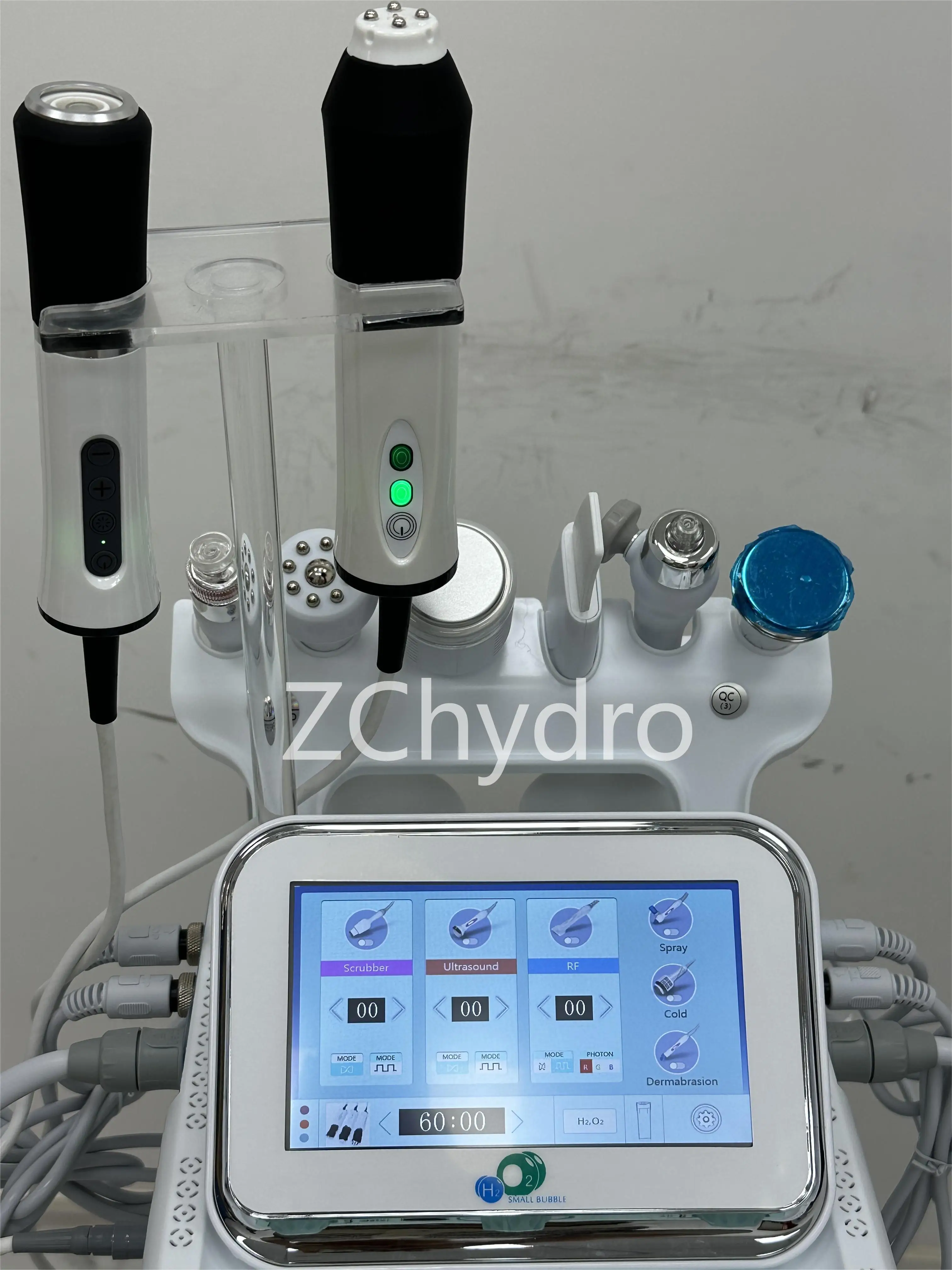 hydra blackhead removal facial and co2 small bubble Hydra Dermabrasion machine with led mask 2 in 1 for skin care spa