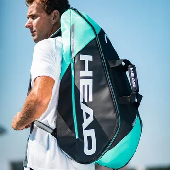 HEAD TOUR-mochila de tenis de la serie TEAM 3R Pro 6R 9R, bolso de hombro doble Super Combi, paquete de raqueta deportiva, bolsa de zapatos de corte