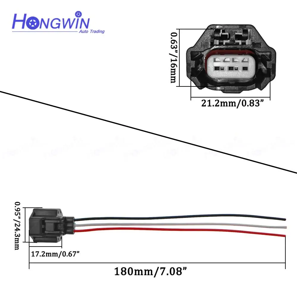 Arnés de conector de enchufe del Sensor de posición del árbol de levas de manivela de 3 pines para Nissan Infiniti 23731-4M50A 23731-2Y52A