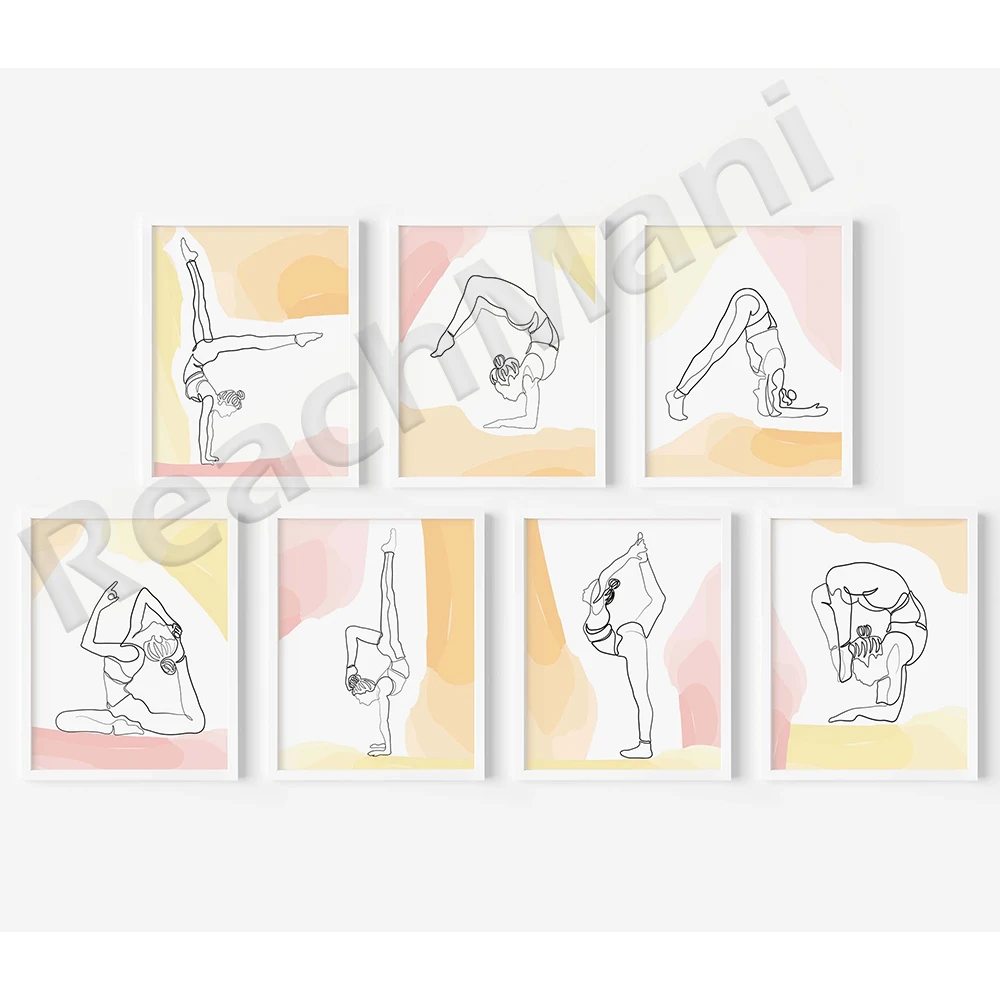 yoga posters, yoga prints, yoga wall art, yoga poses, asana prints, yoga exercises, yoga illustrations, yoga gifts