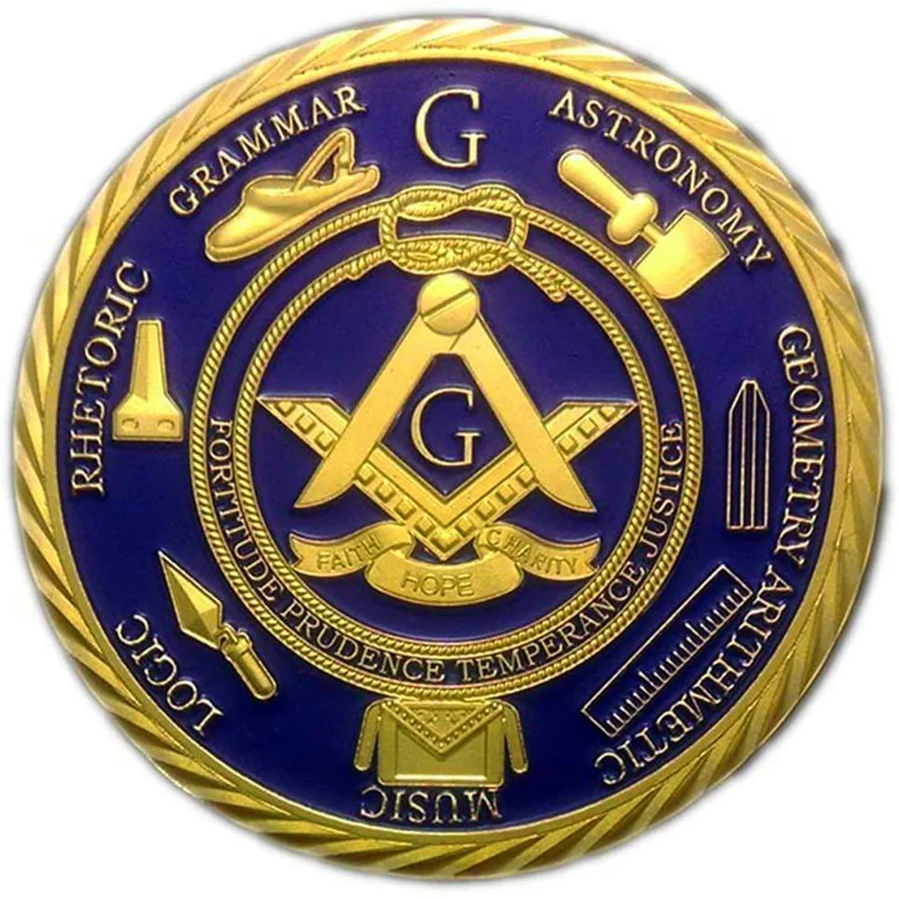 Masonic Freemasonry Token Brotherhood Collect Commemorative Challenge Coin