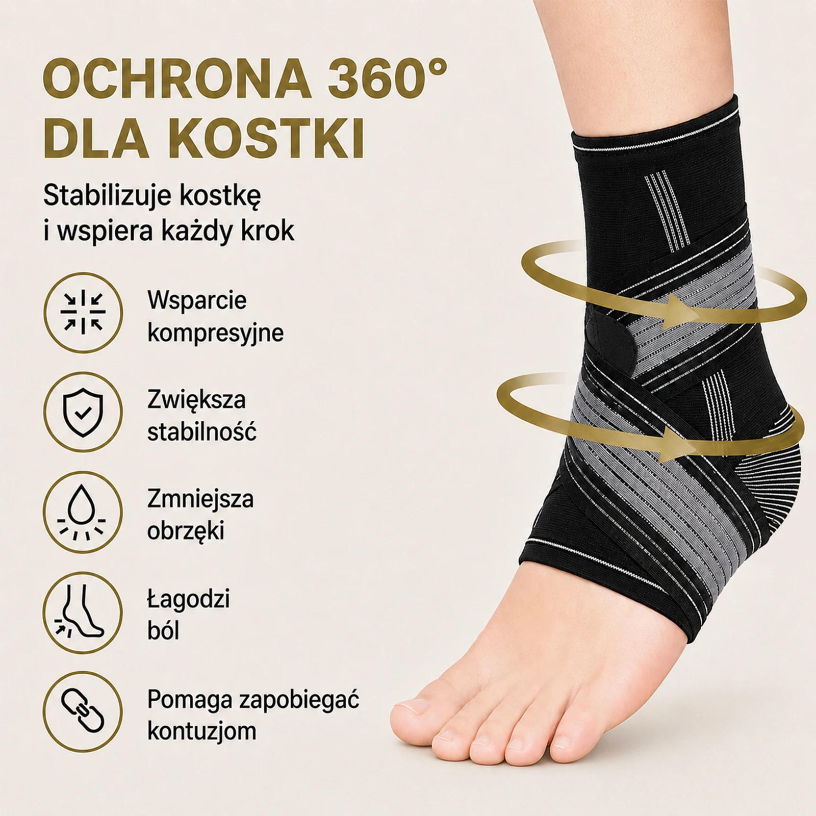 2 Pezzi di Cinturini Elastici per Caviglia, Fasce di Supporto Regolabili per Caviglia, Supporto per Caviglia per Fitness, Corsa e Allenamento