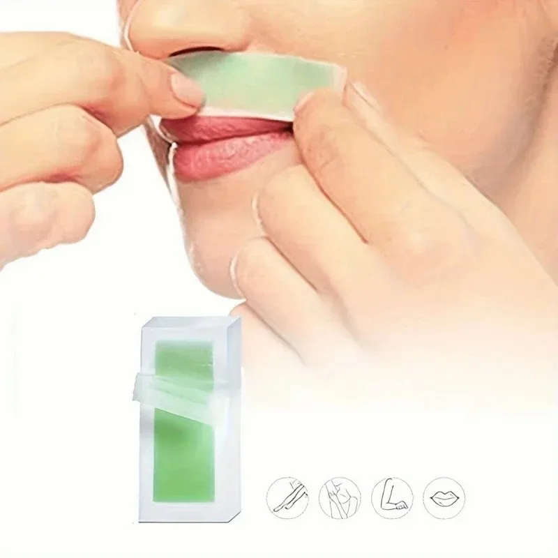 شرائط شمع احترافية لإزالة الشعر لإزالة الشعر في الصيف، ورق شمع بارد مزدوج الجوانب للوجه والجسم الساق مفيد