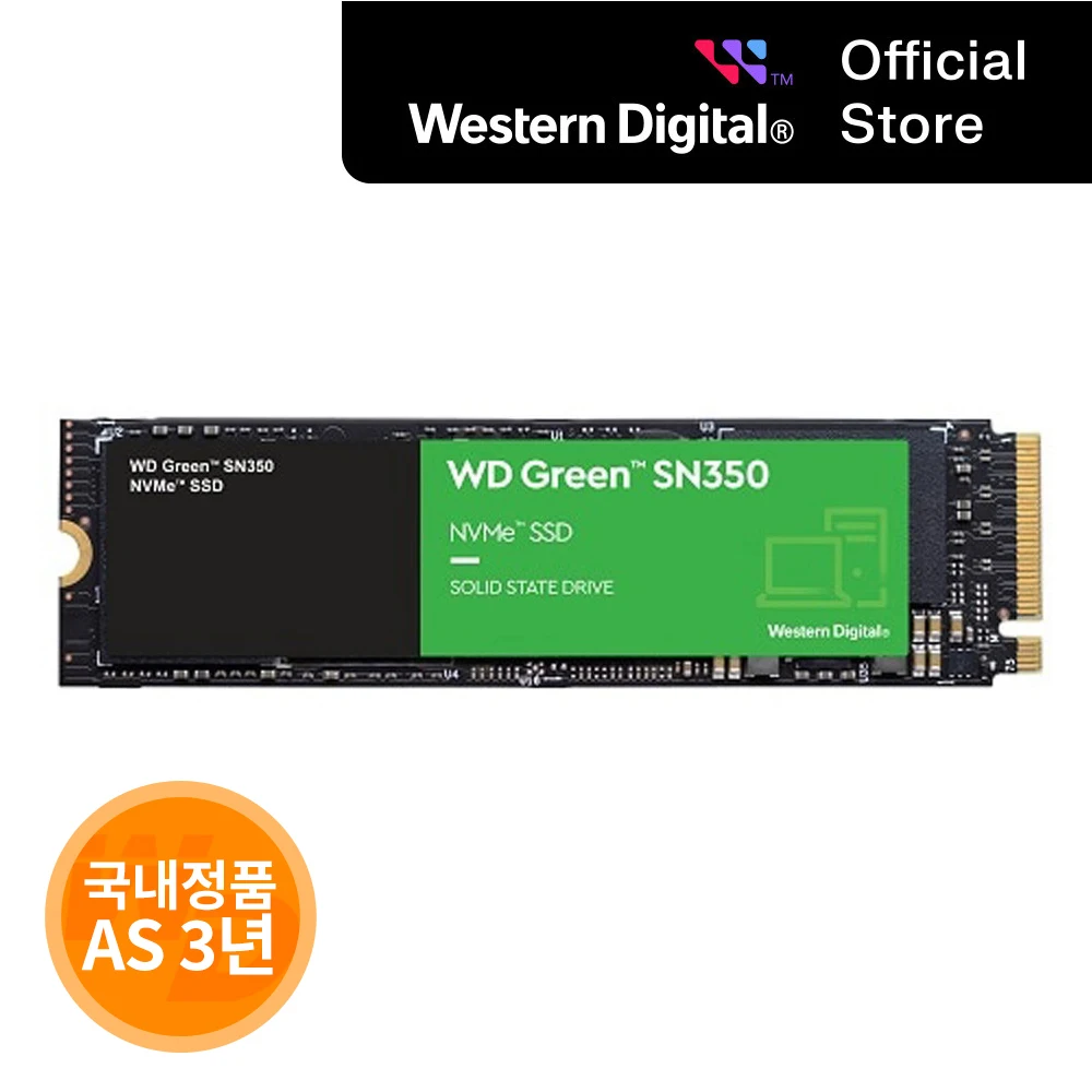 [WD Korea General version] WD Green SN 350 M.2 NVMe 500GB domestic genuine AS 3 years (domestic same day sent)