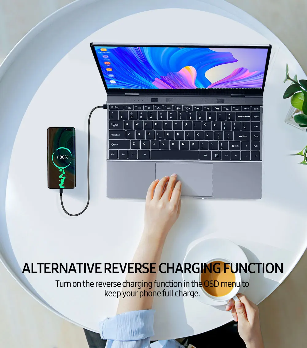 UPERFECT X Pro Wireless LapDock DEX Portable Monitor w/ Keyboard Battery 14.0 TouchScreen Mobile External Screen Laptop Display