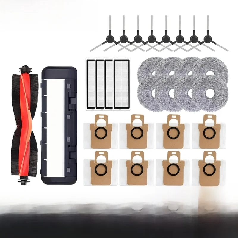 Pour Xiaomi Robot aspirateur (X20 Max/D109GL) pièces accessoires brosse principale brosse latérale filtre Hepa vadrouille tissu sac à poussière remplacement
