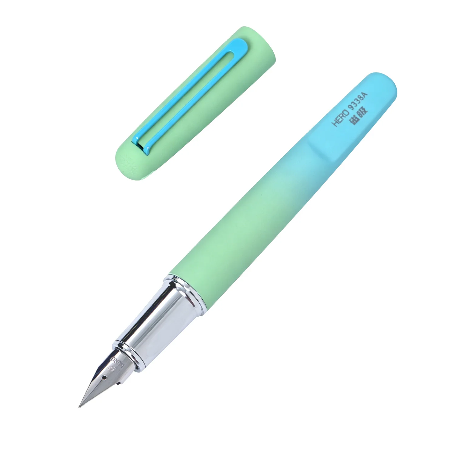 Hero 0,38 mm extra feiner Füllfederhalter mit Flugzeugfeder, Farbverlauf, magnetischer Kappe, Kalligraphie-Stift für Studenten, Anfänger, Geschenkbox – Detail 12