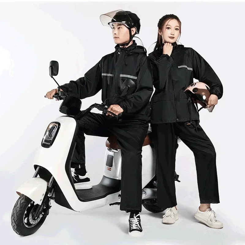 AliExpress NONE Raincoat and Rainpants Suit Full Body Rainstorm Prevention Electric Bicycle Motorcycle Takeaway Riding Reflective Split Raincoat
