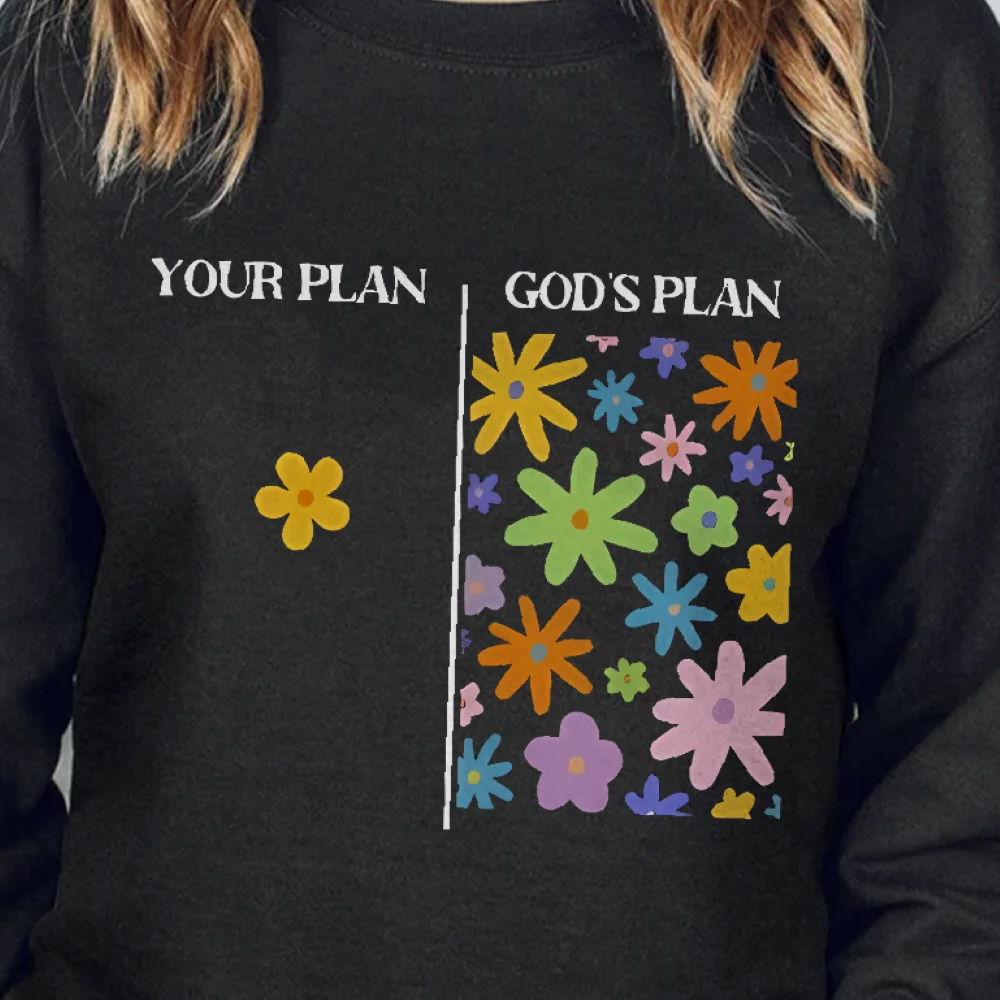 Floral Graphic Sweatshirt Unique Inspirational Design Casual Loose Long Sleeved Trendy Casual Relaxing Fashionable Cloth Top