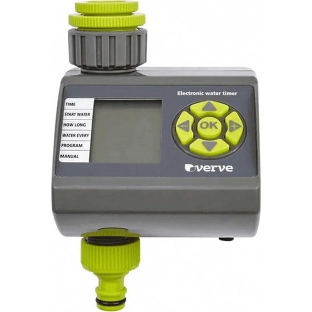 Verve Electronic Irrigation Timer-Programmable Irrigation System different faucet inlet and outlet adapters are available