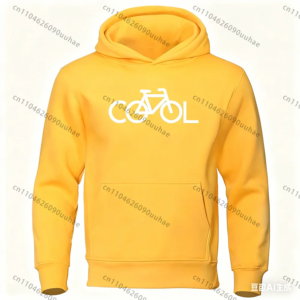 

Fashion Vintage Punk Solid Color Bicycle Printed Men Casual 100%Cotton Hoodie Trendy Couple Casual Hoodie Sweatshirt Pullovers