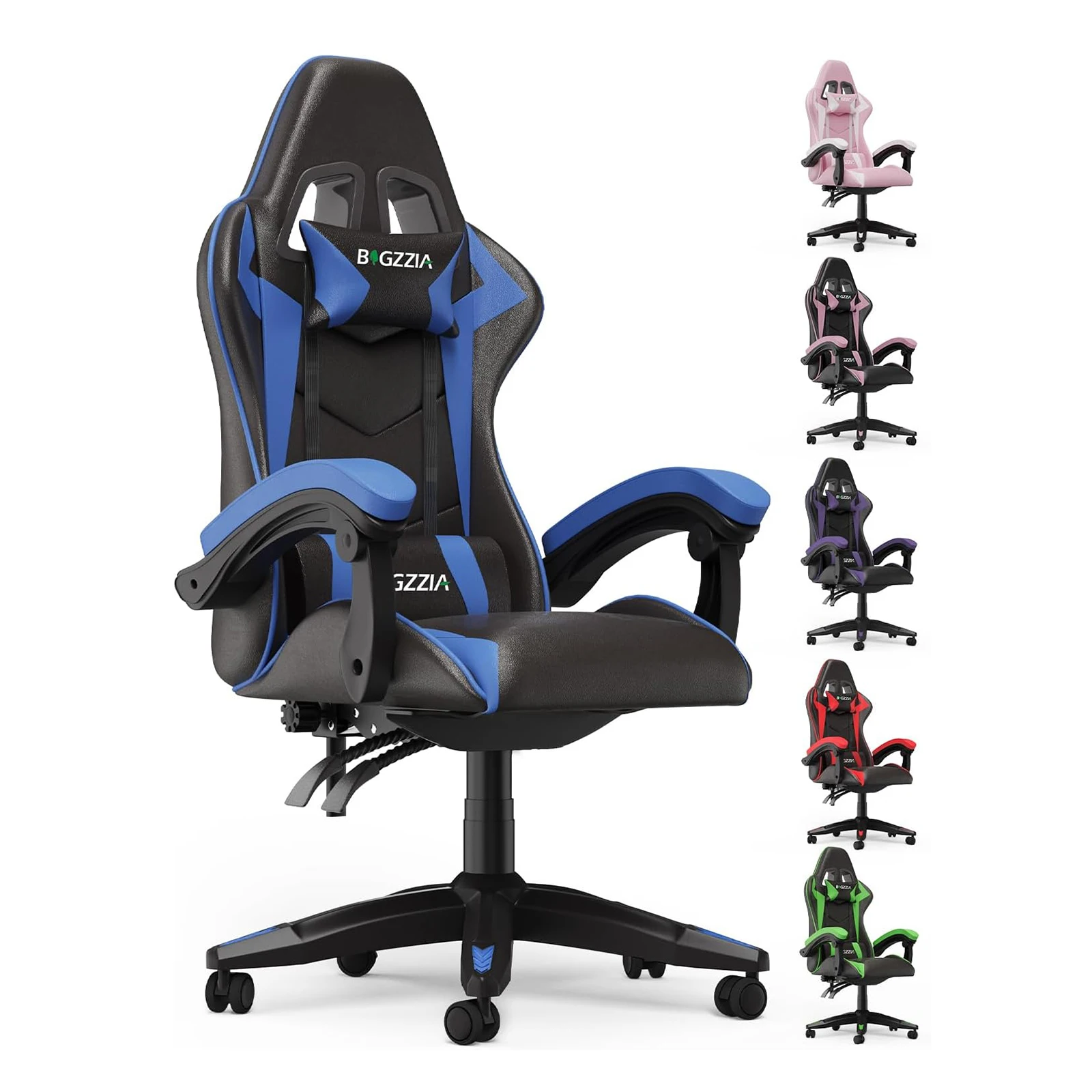 Gaming Chair Office Chair Desk Chair Swivel Heavy Duty Chair Ergonomic Design with Cushion and Reclining Back Support