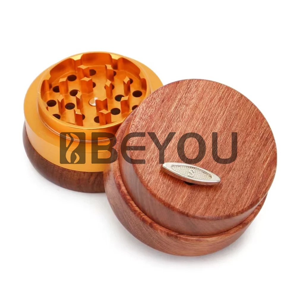 

Деревянная мельница для курения, 4 слоя, дробилка для сухих трав, рождественский курильщик, подарочная музыкальная коробка, 70 мм, измельчители для табака, пластиковая лопата