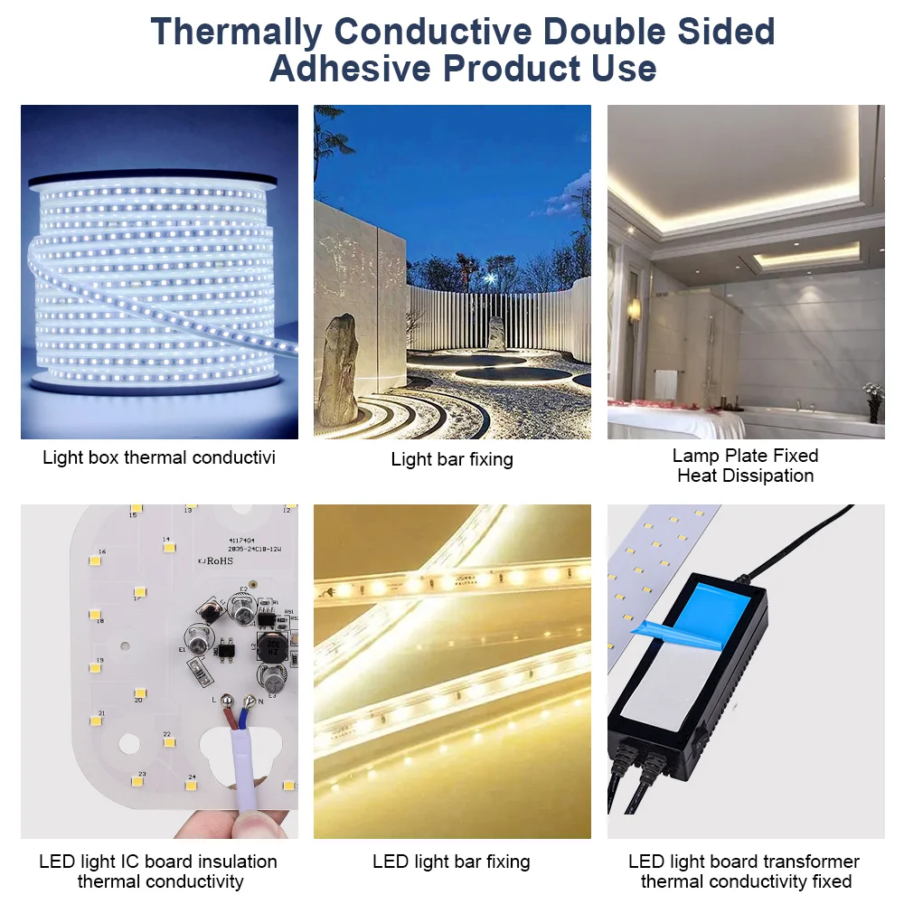 Thermal Tape Insulating Heat Dissipation Tape Double Sided Thermally Conductive Tape For Chip PCB LED Strip Heatsink CPU Compute