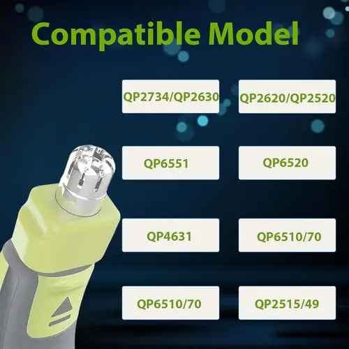 Imagen 2 del producto Nuevas Cuchillas de Repuesto 360 Compatibles con One Blade QP2520 QP2630 QP2724 QP2834 QP6510 QP6520 QP6530 Afeitadora Eléctrica