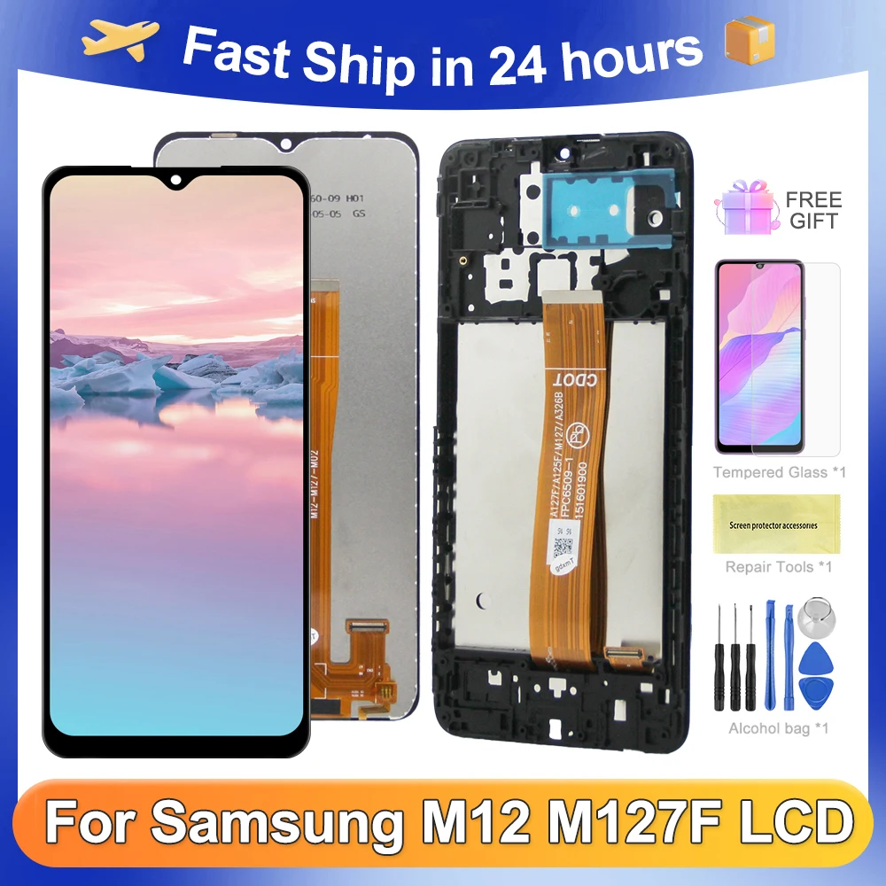 M12 6.5\'\'For Samsung For  M127 M127F SM-M127F/DSN LCD Display Touch Screen Digitizer Assembly Replacement