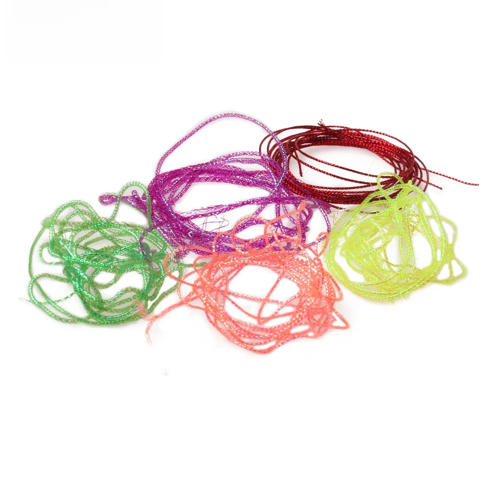 2 jardy/opakowanie 1 mm Materiał korpusu Perłowy błysk UV Sznurek muchowy Midge Ribbing Nimfa Streamer — zdjęcie 2