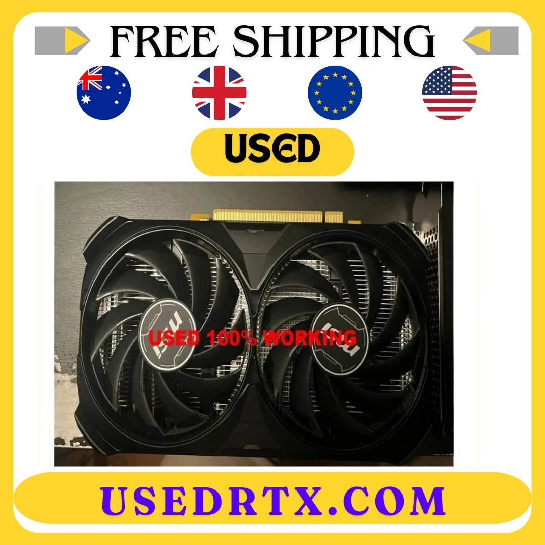 

2024 USED RTX 4060 VENTUS 2X BLACK 8G OC Graphics Card GDDR6 8GB Video Cards GPU 128Bit NVIDIA RTX 4060 PCIE4.0 Core 2505MH