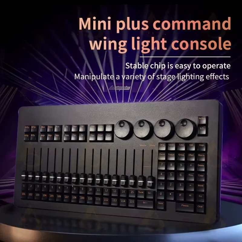 MA Command Fader Wing DMX512 Bühnenbeleuchtungs-Controller, PC-Kompatible Lichtmischpult-Konsole für Professionelle DJ-Disco-Hochzeits-Club-Live-Bühnenshows