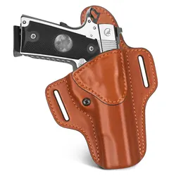 1911 Leather Holster,Premium Leather Handmade OWB Holster for Belts Fits All 1911 with 5