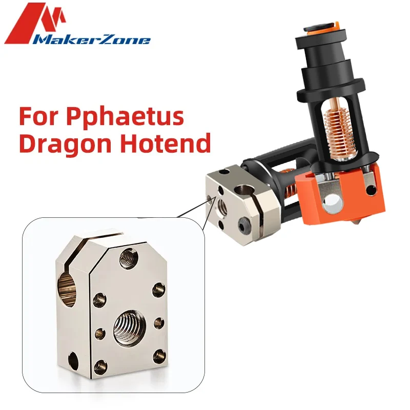 Quality Copper Phaetus Dragon Heaterblock Compatible With E3D V6 Heat Block High Temperature Up to 500℃ 3D Printer Cccessories