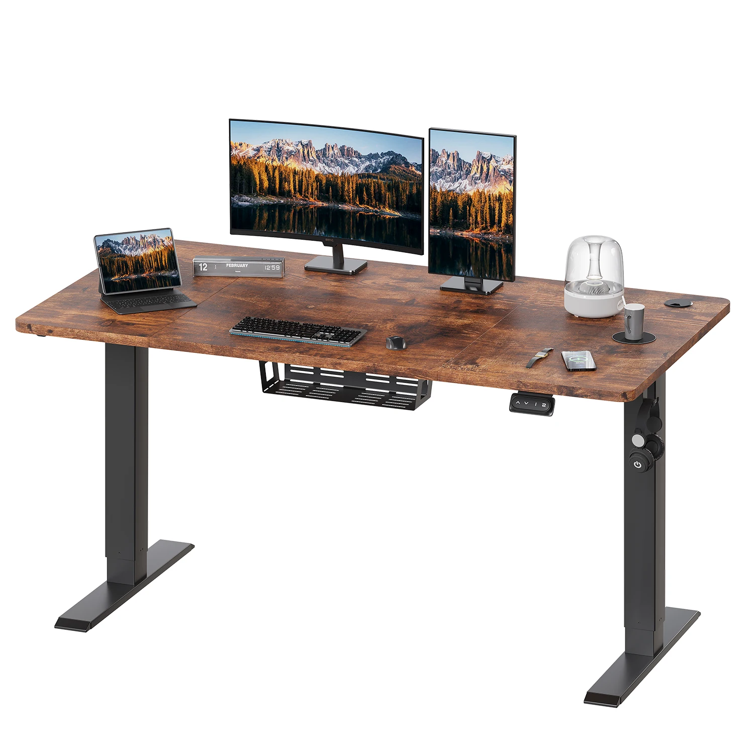 Devoko In hoogte verstelbaar bureau 140x60 cm Elektrisch in hoogte verstelbaar stabiel bureau