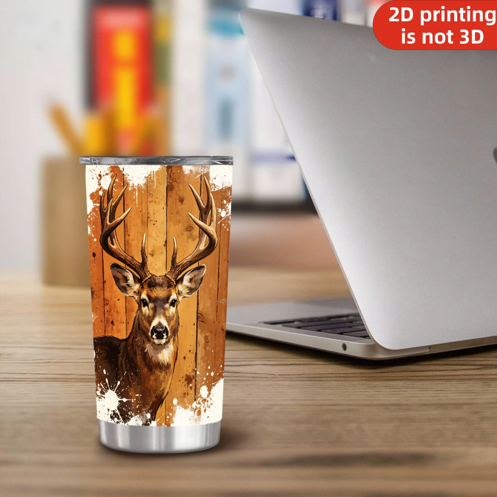 20oz Patriotic American Flag Bald Eagle Tumbler with Lid and Straw, We The People Printed Stainless Steel Vacuum Insulated Travel Coffee Mug