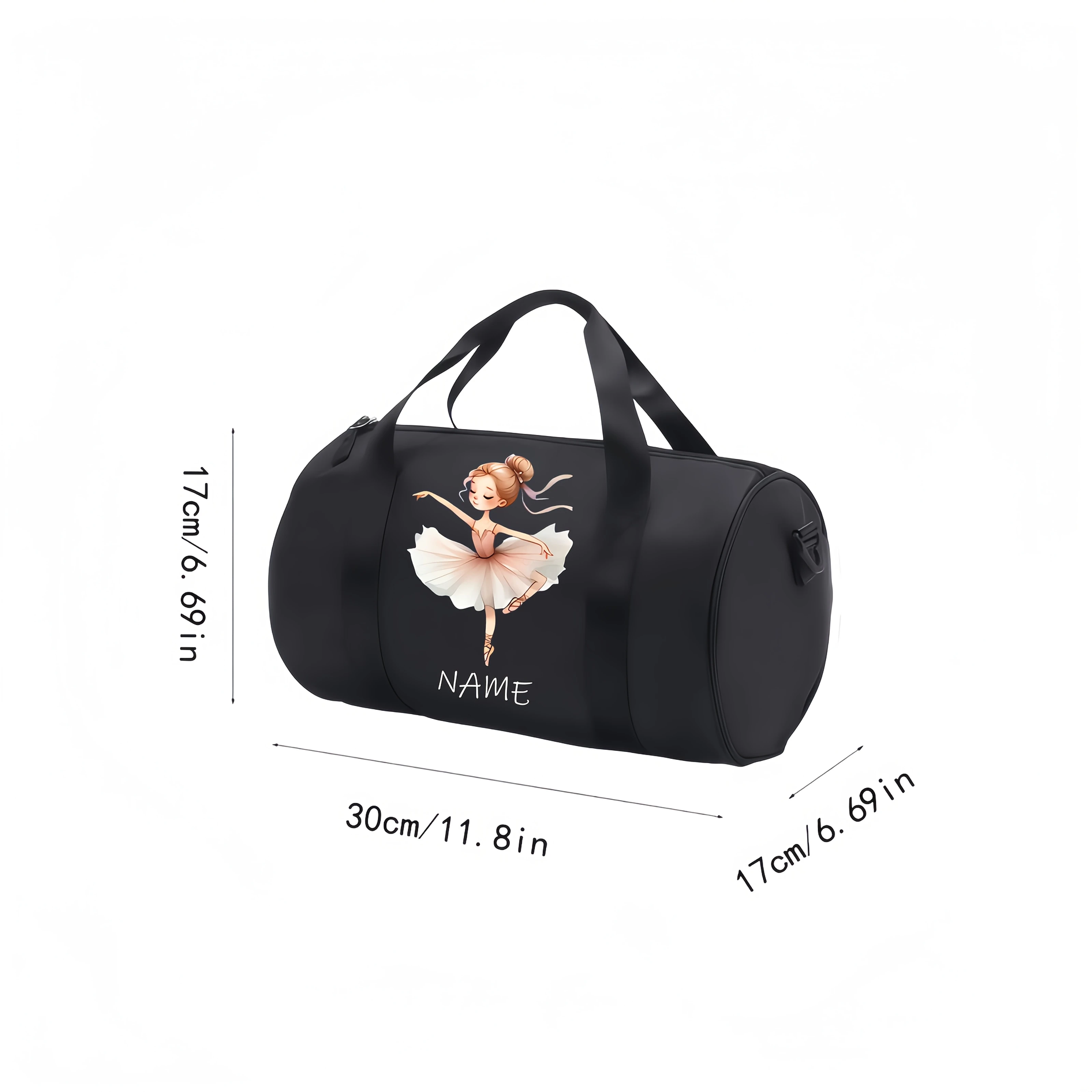 Custom Personalized Ballet Dance Backpack Nylon Adjustable Strap Stylish Durable Book Bag Gift for Women Travel Daily Use