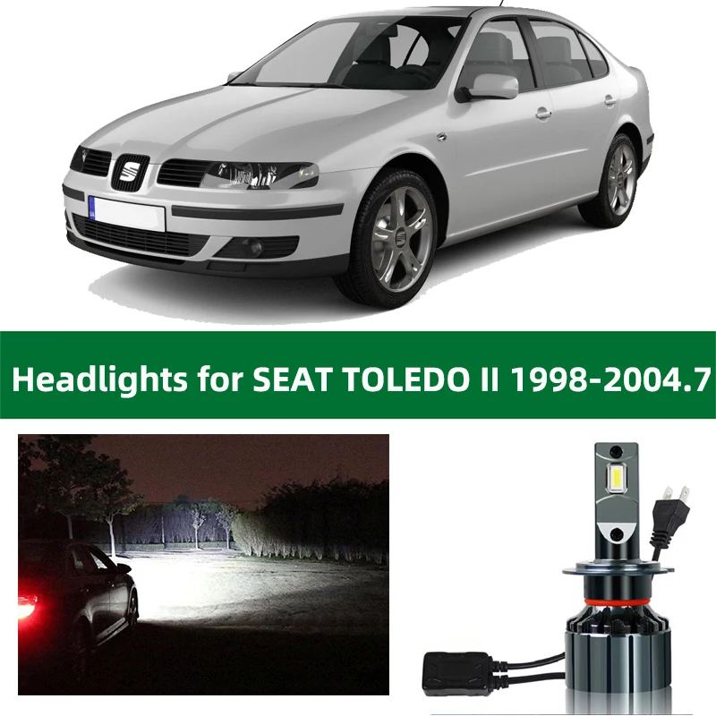 

Canbus Car Headlamp For Seat Toledo 1998 1999 2000 2001 2002 2003 2004 LED Headlight Bulb Low Beam High Beam Lamp Accessories
