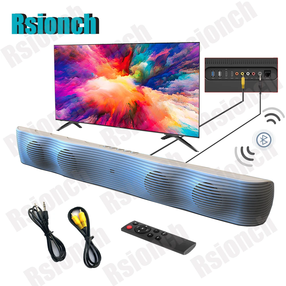 

Rsionch Macron Bluetooth Speaker Portable Wireless TV Soundbar FM Radio Speakers for Laptops Smartphone USB/TF input