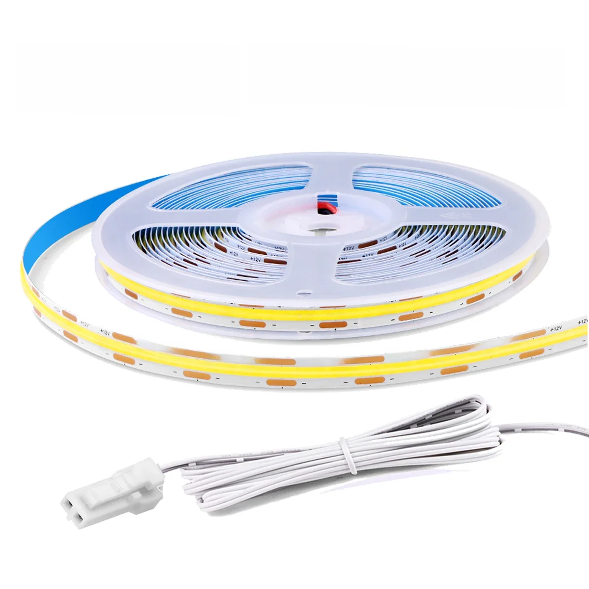 Dupont interface cob led luz de tira iluminação linear de alta densidade fita flexível lâmpada