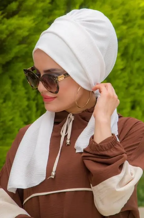 

Hijab Head Scarf for Muslim Women Turban Bonnet on them, Hijab Head Scarf for Muslim Women Turbantes Islamic Clothing Jewish