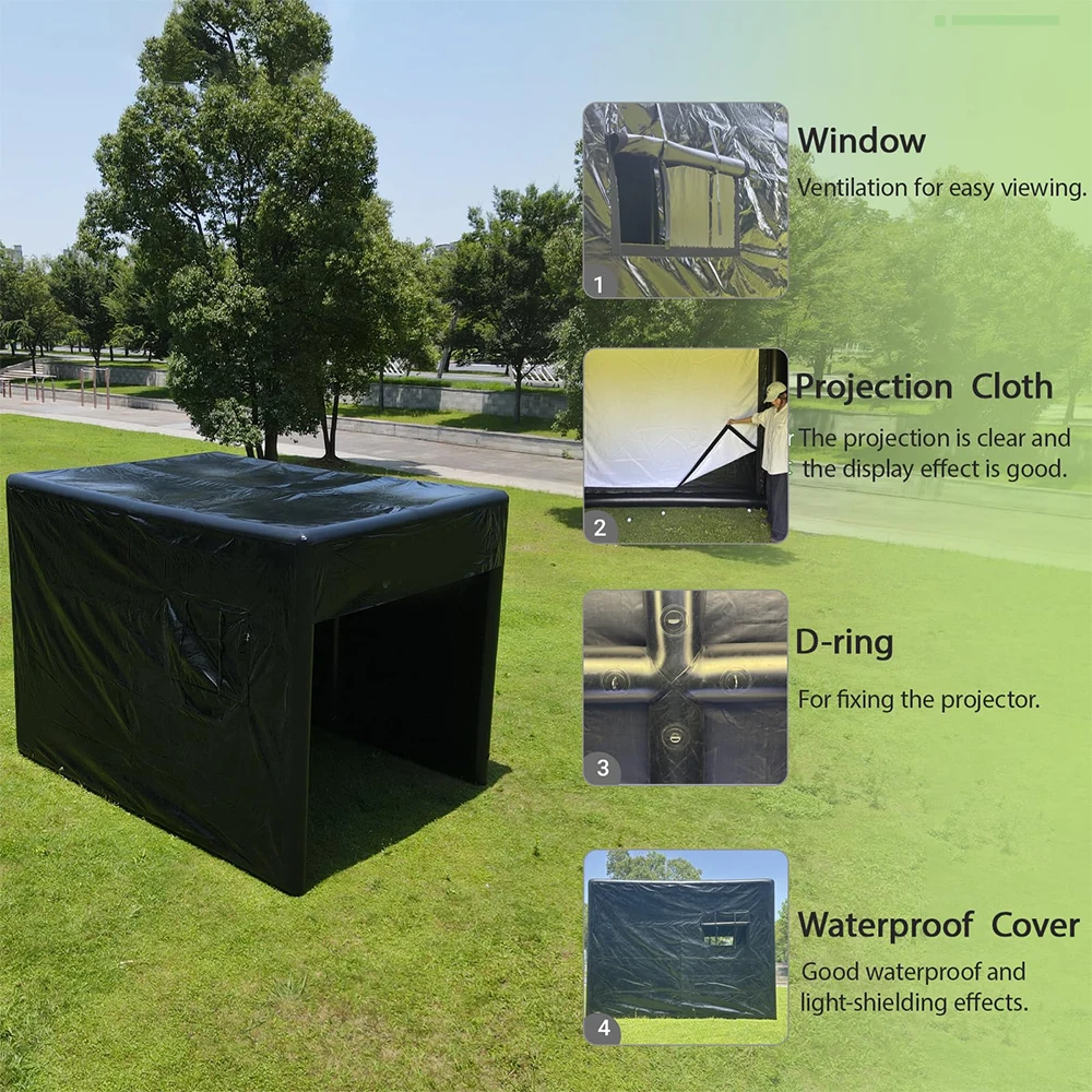Estoque 13 pés inflável simulador de golfe gabinete interno/externo barraca de balanço para prática de golfe com tela de projeção para todas as habilidades